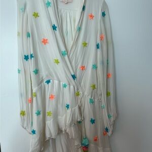 Rococo Sand sequin star mini dress/ top large